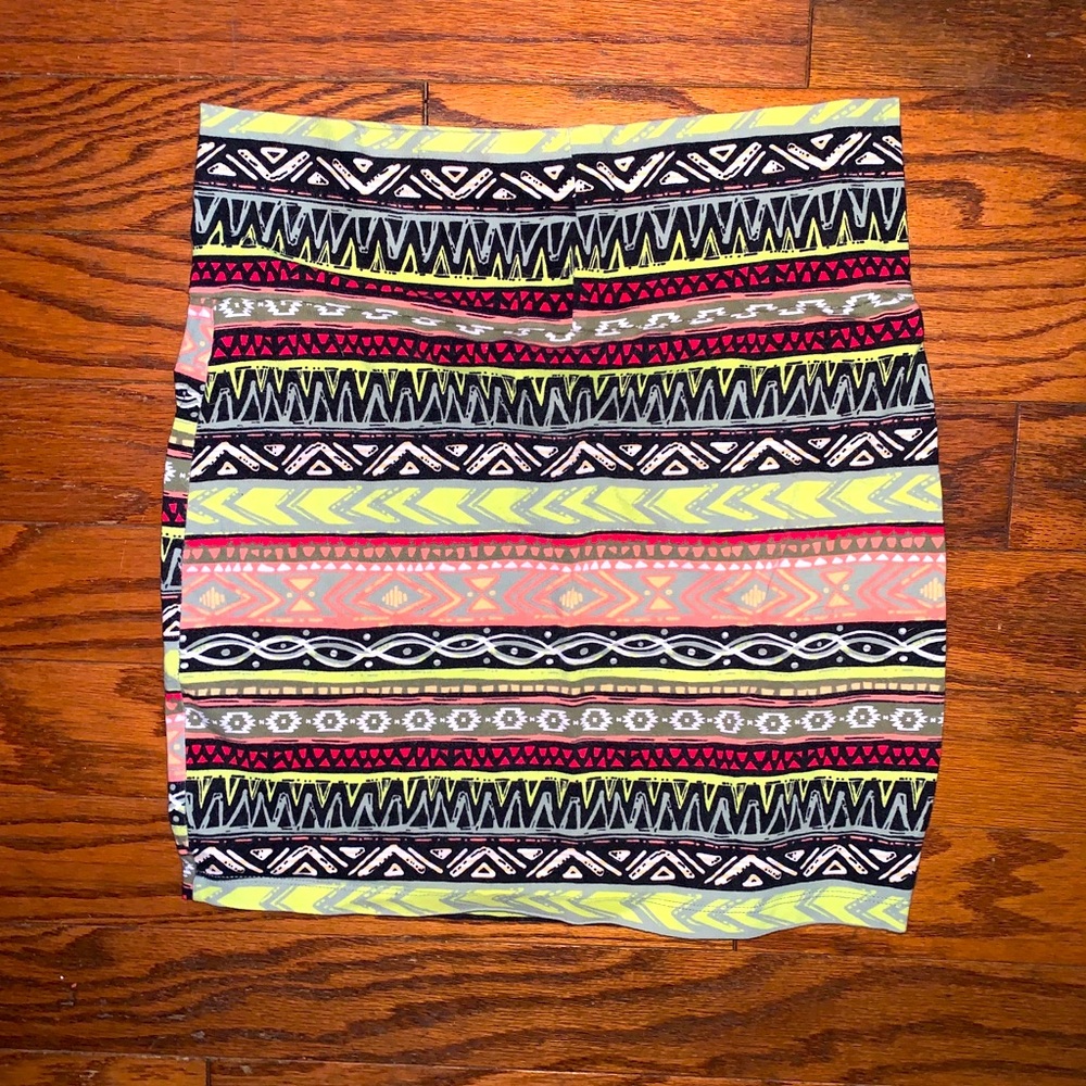 H&M Aztec Print Bodycon Miniskirt